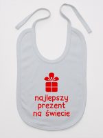 najlepszy prezent na świecie śliniak niemowlęcy kolor szary 077 najlepszy prezent na świecie śliniak niemowlęcy kolor szary 077