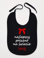najlepszy prezent na świecie z imieniem śliniak niemowlęcy kolor czarny 122