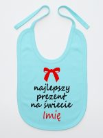 najlepszy prezent na świecie z imieniem śliniak niemowlęcy kolor miętowy 122