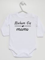 napis kocham cię mamo body z długim rękawem kolor biały 147 napis kocham cię mamo body z długim rękawem kolor biały 147