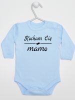 napis kocham cię mamo body z długim rękawem kolor błękitny 147 napis kocham cię mamo body z długim rękawem kolor błękitny 147