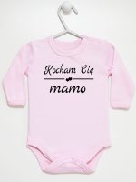 napis kocham cię mamo body z długim rękawem kolor różowy 147 napis kocham cię mamo body z długim rękawem kolor różowy 147