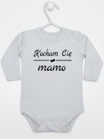 napis kocham cię mamo body z długim rękawem kolor szary 147 napis kocham cię mamo body z długim rękawem kolor szary 147