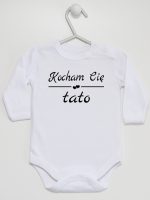 napis kocham cię tato body z długim rękawem kolor biały 148 napis kocham cię tato body z długim rękawem kolor biały 148