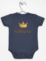napis królewna z koroną body z krótkim rękawem kolor granatowy 025