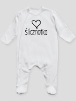 napis ślicznotka pajacyk śpioszek ze stópkami 075