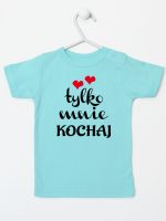 napis tylko mnie kochaj koszulka z krótkim rękawem kolor miętowy 204