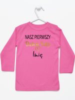 nasz pierwszy dzień taty z imieniem dziecka koszulka z długim rękawem kolor ciemny różowy 234 nasz pierwszy dzień taty z imieniem dziecka koszulka z długim rękawem kolor ciemny różowy 234