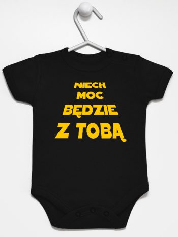 niech moc będzie z tobą body z krótkim rękawem kolor czarny 163