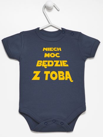 niech moc będzie z tobą body z krótkim rękawem kolor granatowy 163