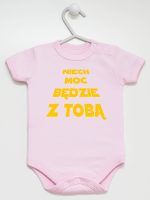 niech moc będzie z tobą body z krótkim rękawem kolor różowy 163 niech moc będzie z tobą body z krótkim rękawem kolor różowy 163