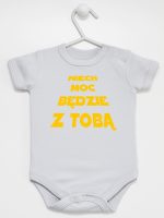 niech moc będzie z tobą body z krótkim rękawem kolor szary 163 niech moc będzie z tobą body z krótkim rękawem kolor szary 163