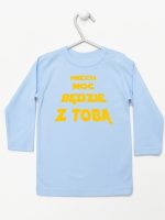 niech moc będzie z tobą koszulka z długim rękawem kolor błękitny 163