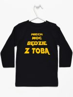 niech moc będzie z tobą koszulka z długim rękawem kolor czarny 163