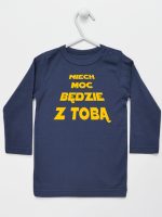 niech moc będzie z tobą koszulka z długim rękawem kolor granatowy 163