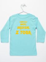 niech moc będzie z tobą koszulka z długim rękawem kolor miętowy 163