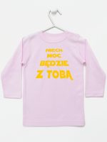 niech moc będzie z tobą koszulka z długim rękawem kolor różowy 163