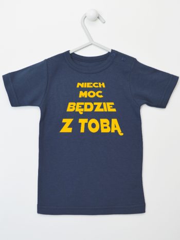 niech moc będzie z tobą koszulka z krótkim rękawem kolor granatowy 163