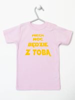 niech moc będzie z tobą koszulka z krótkim rękawem kolor różowy 163