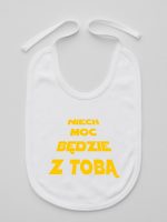 niech moc będzie z tobą śliniak niemowlęcy kolor biały 163