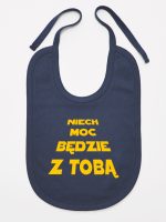 niech moc będzie z tobą śliniak niemowlęcy kolor granatowy 163