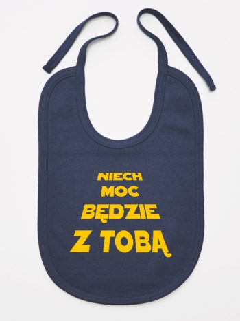 niech moc będzie z tobą śliniak niemowlęcy kolor granatowy 163