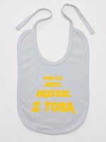 niech moc będzie z tobą śliniak niemowlęcy kolor szary 163