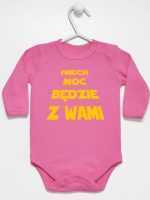 niech moc będzie z wami body z długim rękawem kolor ciemny różowy 162 niech moc będzie z wami body z długim rękawem kolor ciemny różowy 162