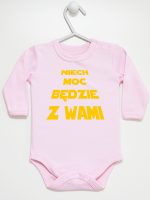 niech moc będzie z wami body z długim rękawem kolor różowy 162 niech moc będzie z wami body z długim rękawem kolor różowy 162