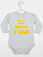 niech moc będzie z wami body z długim rękawem kolor szary 162 niech moc będzie z wami body z długim rękawem kolor szary 162