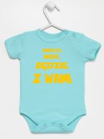niech moc będzie z wami body z krótkim rękawem kolor miętowy 162 niech moc będzie z wami body z krótkim rękawem kolor miętowy 162