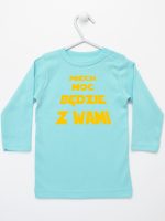 niech moc będzie z wami koszulka z długim rękawem kolor miętowy 162