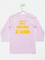 niech moc będzie z wami koszulka z długim rękawem kolor różowy 162