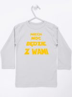niech moc będzie z wami koszulka z długim rękawem kolor szary 162