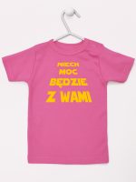 niech moc będzie z wami koszulka z krótkim rękawem kolor ciemny różowy 162