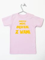 niech moc będzie z wami koszulka z krótkim rękawem kolor różowy 162