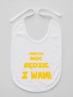 niech moc będzie z wami śliniak niemowlęcy kolor biały 162