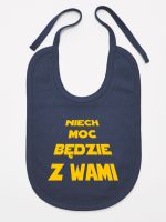 niech moc będzie z wami śliniak niemowlęcy kolor granatowy 162