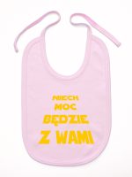 niech moc będzie z wami śliniak niemowlęcy kolor różowy 162