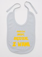 niech moc będzie z wami śliniak niemowlęcy kolor szary 162