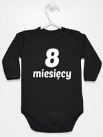 osiem miesięcy body z długim rękawem kolor czarny 020