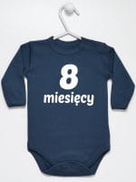osiem miesięcy body z długim rękawem kolor granatowy 020