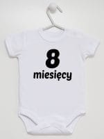 osiem miesięcy body z krótkim rękawem kolor biały 020