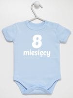 osiem miesięcy body z krótkim rękawem kolor błękitny 020