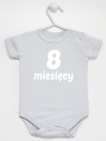 osiem miesięcy body z krótkim rękawem kolor szary 020