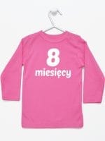 osiem miesięcy koszulka z długim rękawem kolor ciemny różowy 020