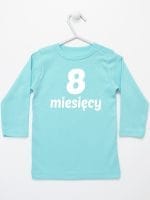osiem miesięcy koszulka z długim rękawem kolor miętowy 020