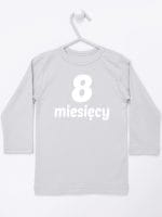 osiem miesięcy koszulka z długim rękawem kolor szary 020