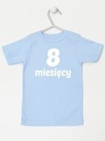 osiem miesięcy koszulka z krótkim rękawem kolor błękitny 020
