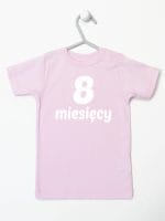osiem miesięcy koszulka z krótkim rękawem kolor różowy 020